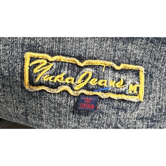 Vintage Yuka Jeans Embroidered Denim Jacket Sz Medium Womens Floral Long Sleeve - Picture 4 of 10